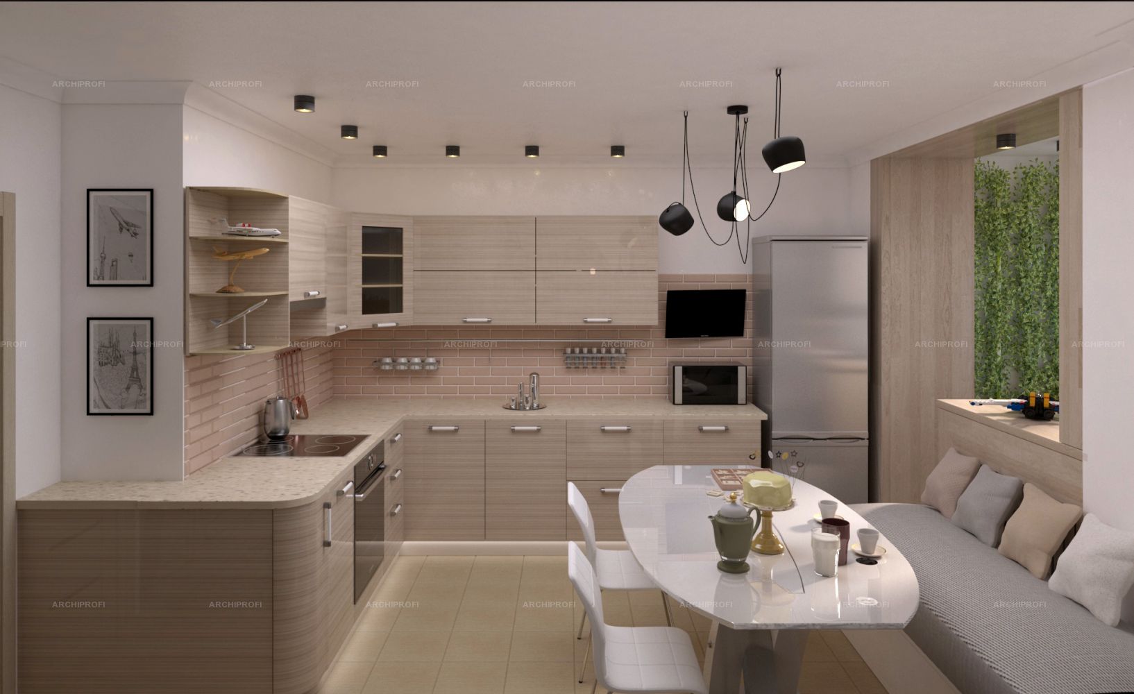 Дизайн кухни гостиной 16 квадратов