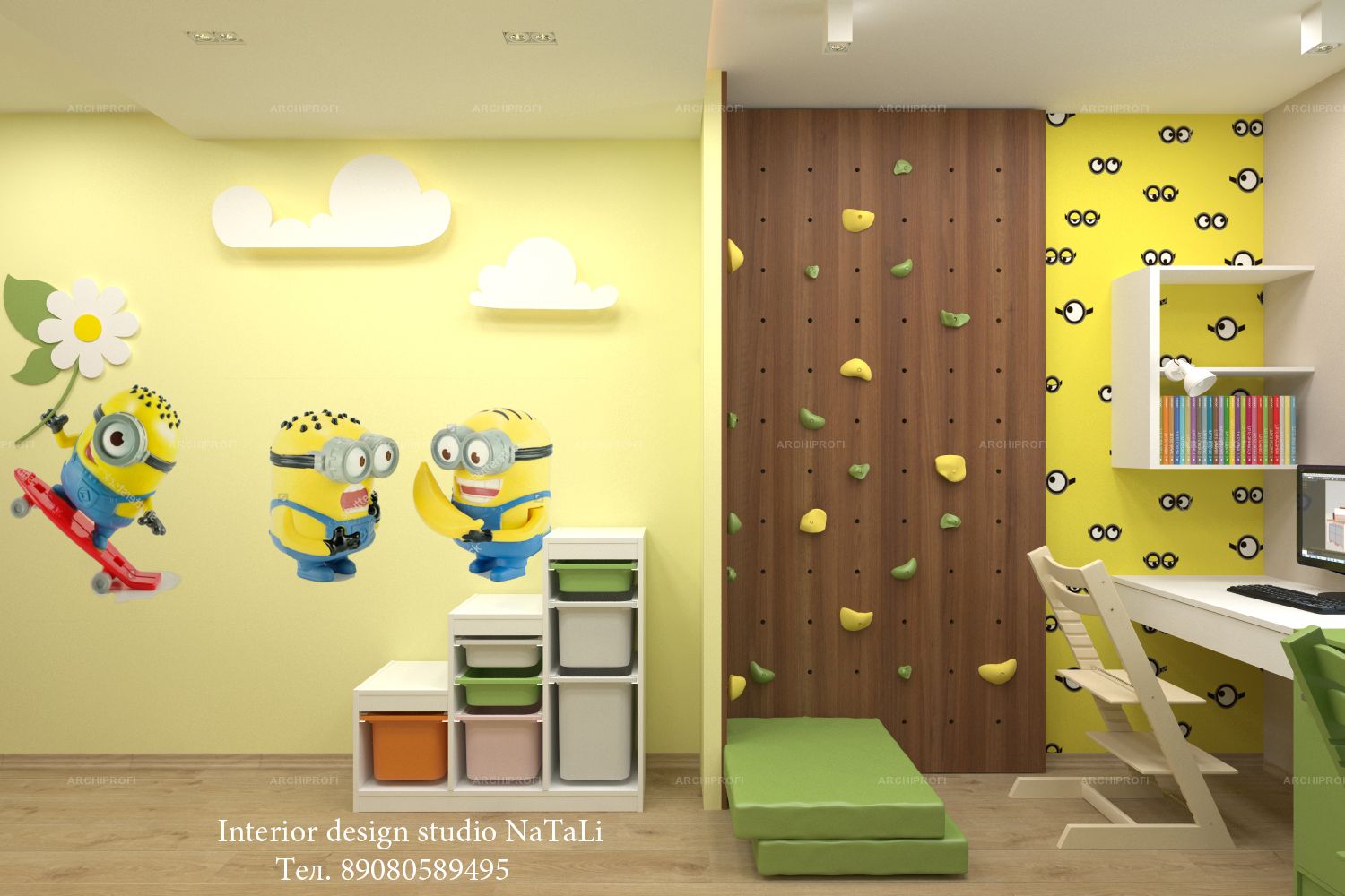 3D тур детской комнаты 8 кв.м