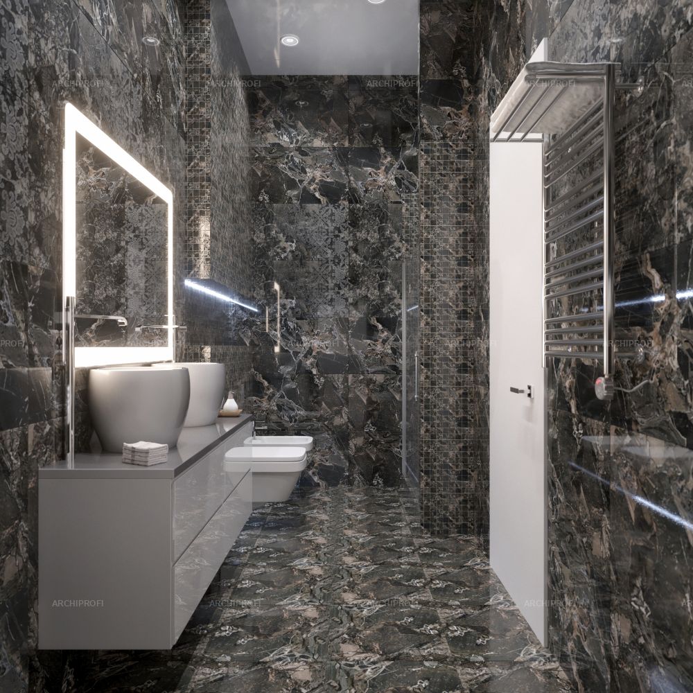 Дизайн-проект ванной комнаты 2,68 кв.м.