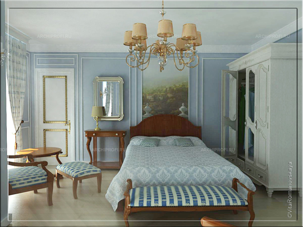 Голубая спальня фото 3