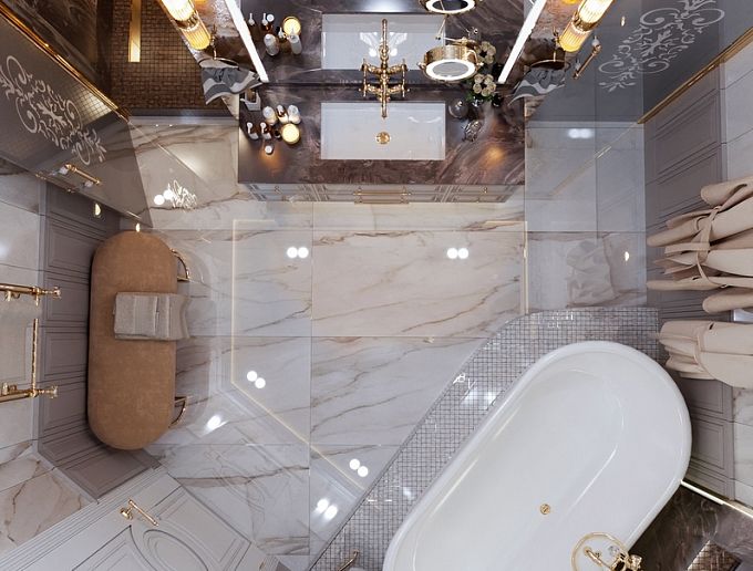 Ванная комната в стиле Американской Классики