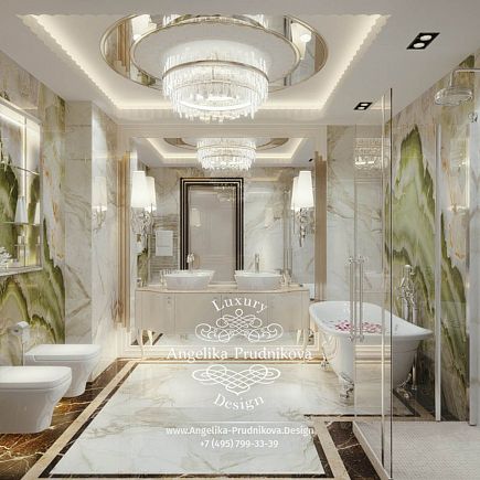 Дизайнпроект интерьера ванной комнаты в ЖК Притомский