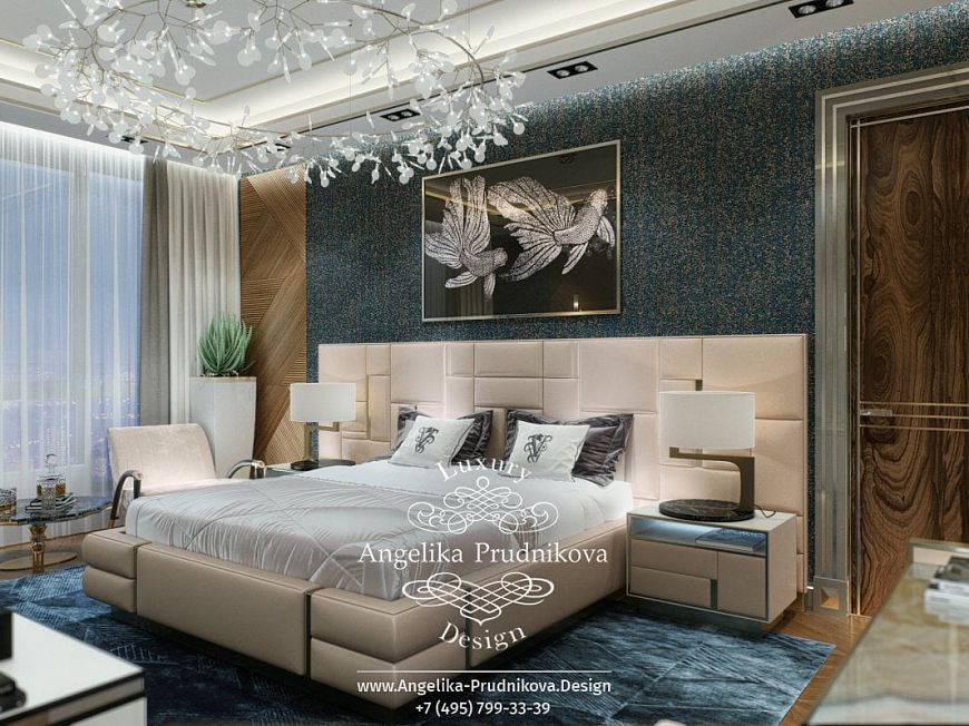 Дизайнпроект интерьера спальни в стиле модерн