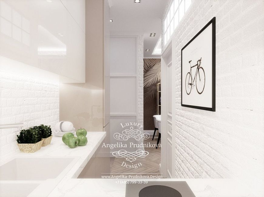 Дизайнпроект интерьера квартирыстудии в современном стиле
