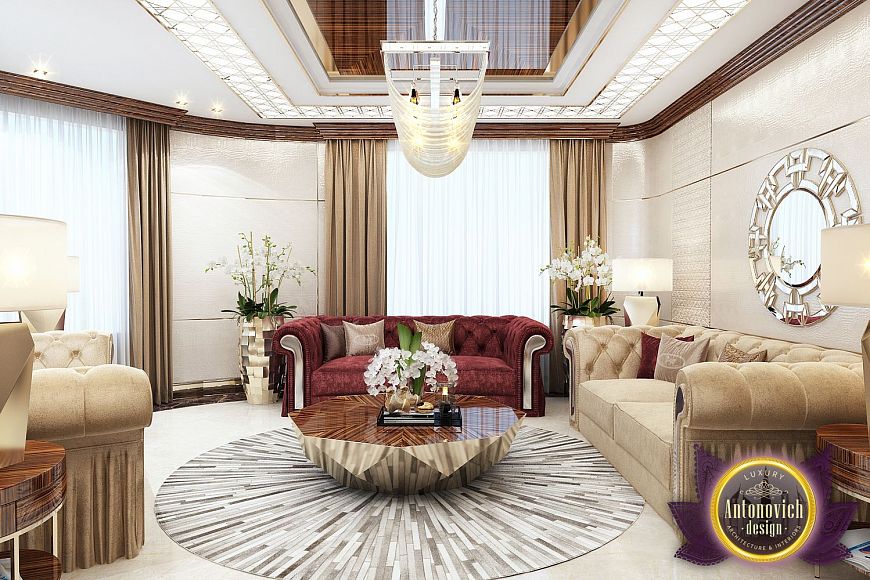 Living room design in Nigeria Abuja, Luxury Antonovich Design
