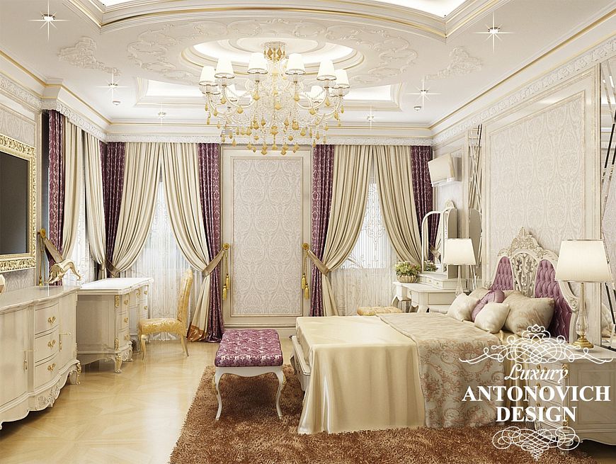 Классический стиль в интерьере спальни, Luxury Antonovich Design