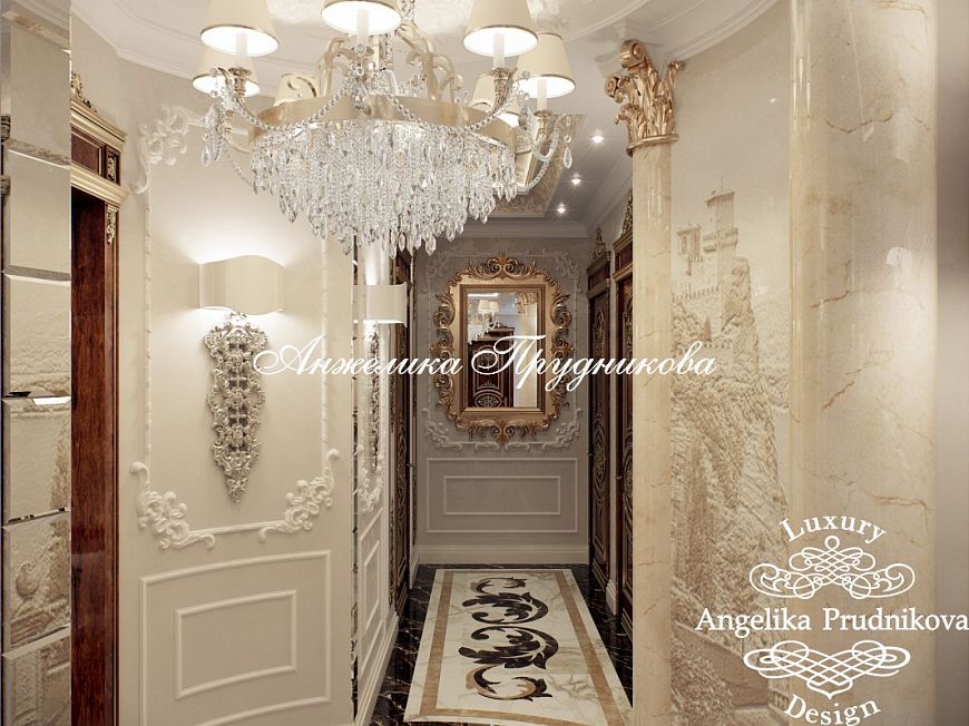 Дизайнпроект интерьера квартиры в ЖК Парадный Квартал в классическом стиле