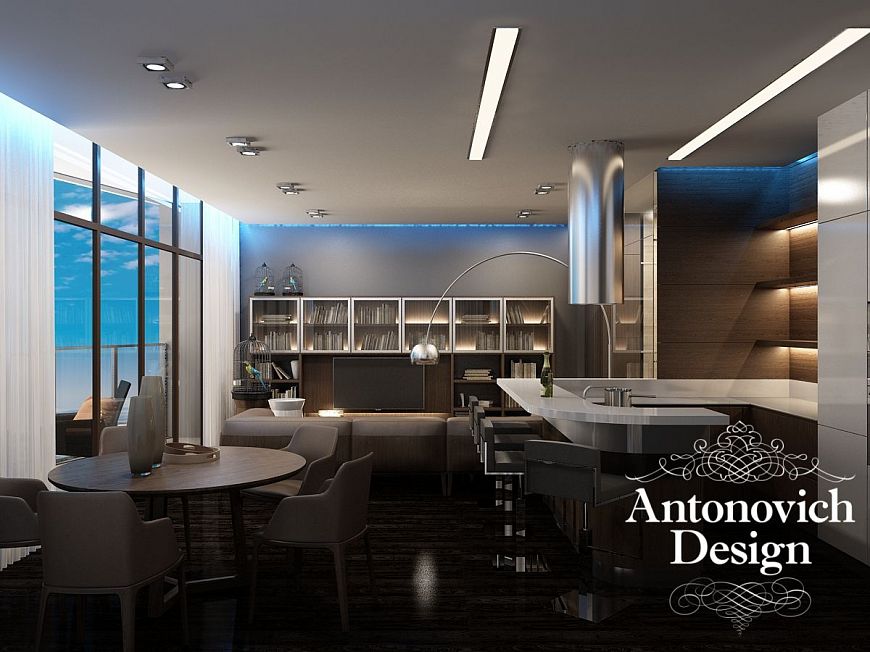 Design of an apartment in a modern style, antonovich design 