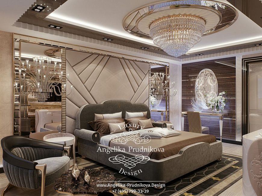 Дизайнпроект интерьера спальни в ЖК Притомский