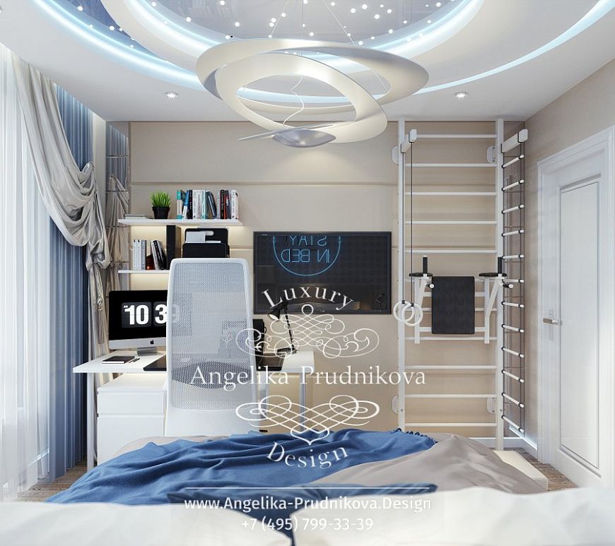 Дизайнпроект интерьера детской спальни в ЖК Мещерский лес