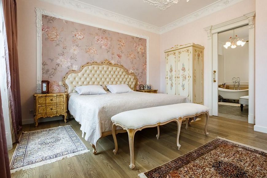 Интерьер спальни после ремонта в классическом стиле