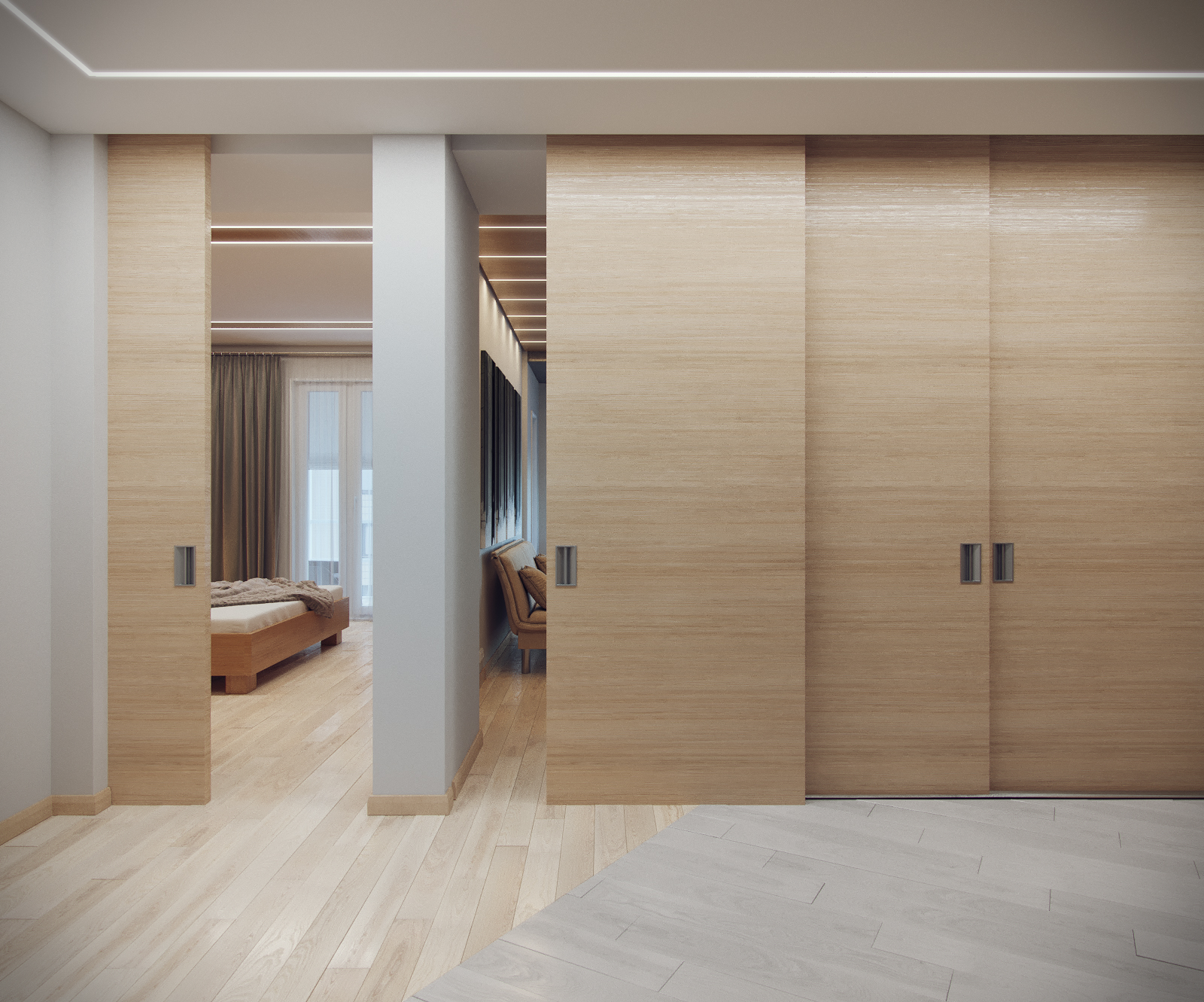 3D интерьера, Прихожая площадью 12 кв.м. в стиле Контемпорари (нейтральная стилистика). Проект Прихожая для пока еще холостяка - Квартира пока еще холостяка, Автор проекта: Дизайнеры Анастасия Шперлинг