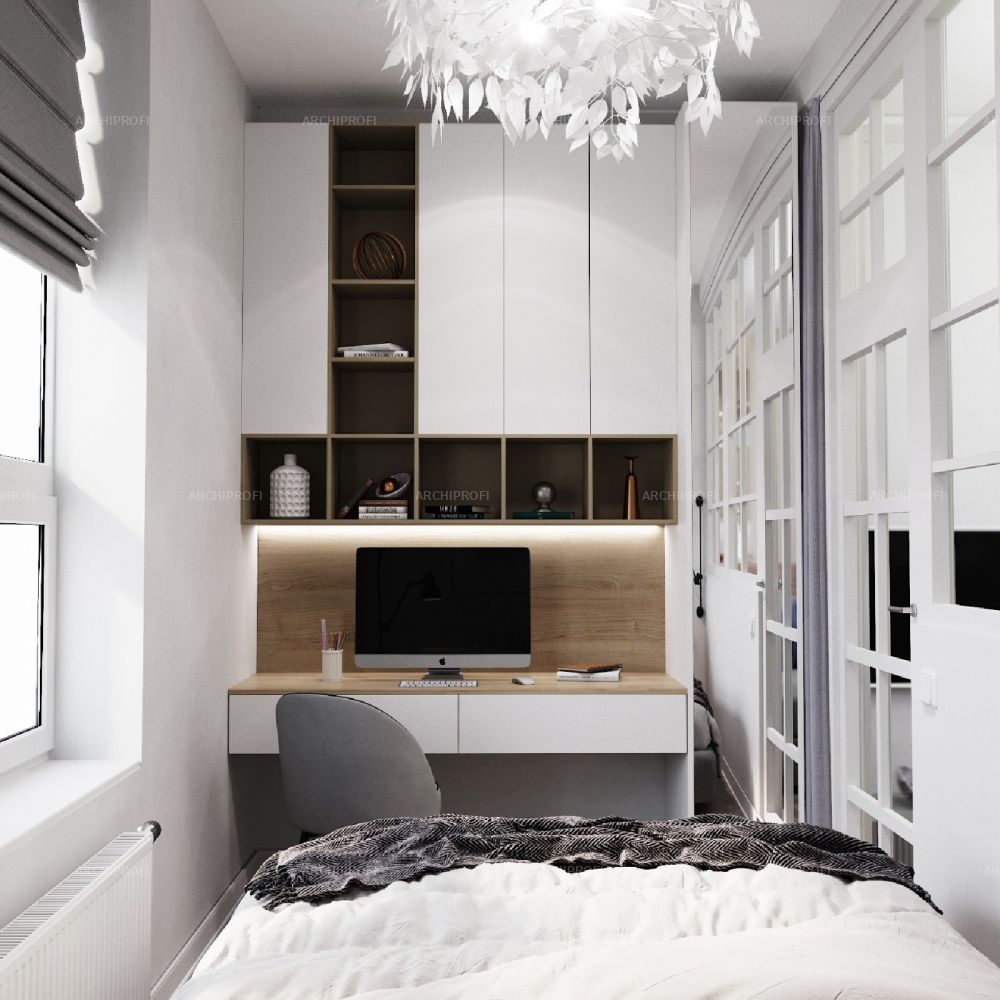 3D интерьера, Спальня в стиле Современная. Проект ЖК Ривер Парк - ЖК «Ривер Парк», Автор проекта: Дизайнеры Александра Женова