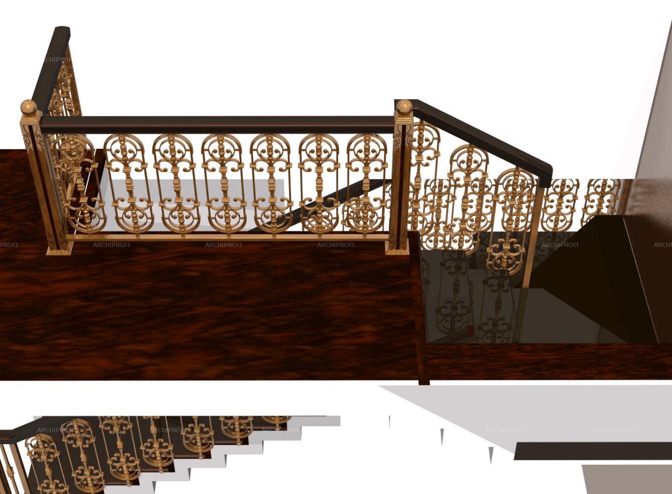 3D дизайна, Лестница, 03.05.2021/916053 - Проект ограждения лестницы, Автор проекта: Дизайнеры Владимир Елатонцев
