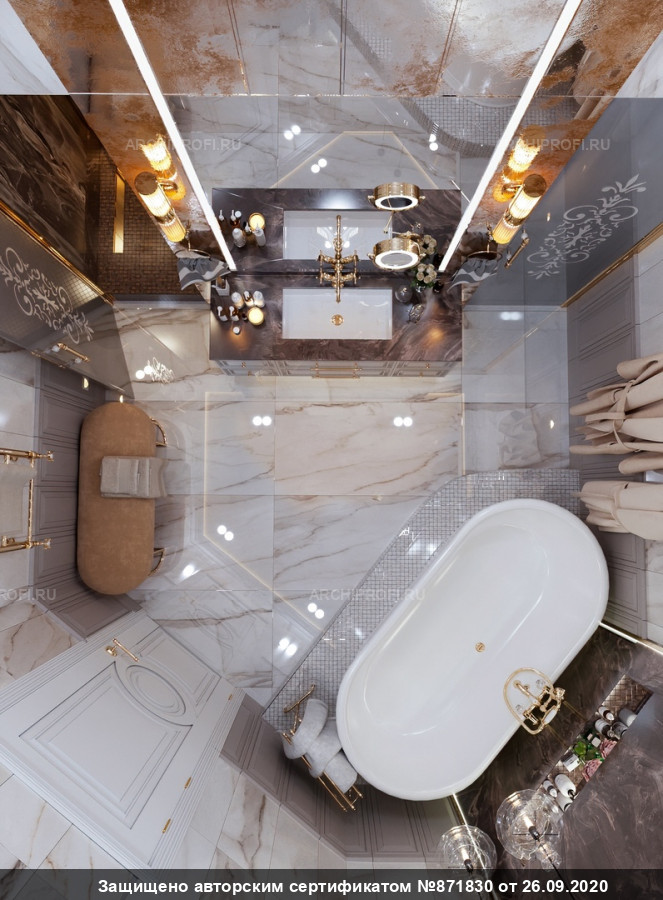 Ванная комната в стиле Американской Классики