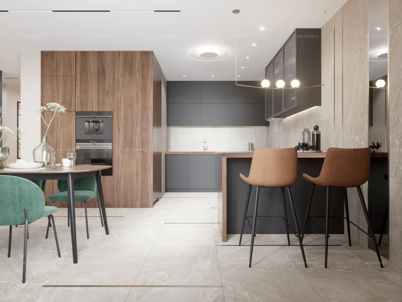 3D интерьера, Кухня-гостиная Проект 28.11.2022/975627 - Шишимская горка II, Автор проекта: Дизайнеры Анна Сапожникова