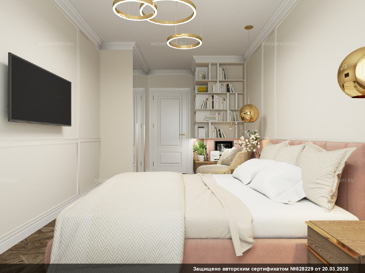 Элегантная спальня для проекта в г. Екатеринбург фото 4