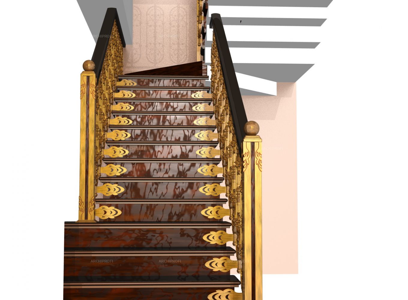 3D дизайна, Лестница, 03.05.2021/916046 - Проект ограждения лестницы, Автор проекта: Дизайнеры Владимир Елатонцев
