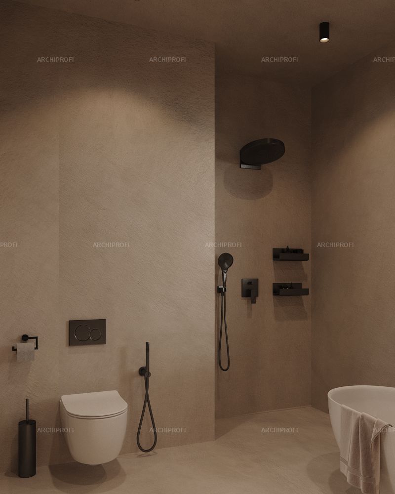 3D интерьера, Ванная комната Проект 19.11.2022/972955 - Дом в Сочи, Автор проекта: Дизайнеры Катерина Волковская