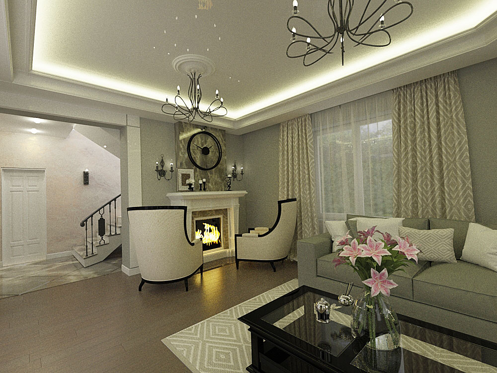 Фото интерьера, Гостиная Проект 01.11.2015/471955 - Дом в Сестрорецке 2015, Автор проекта: Дизайнеры Евгения Болотова