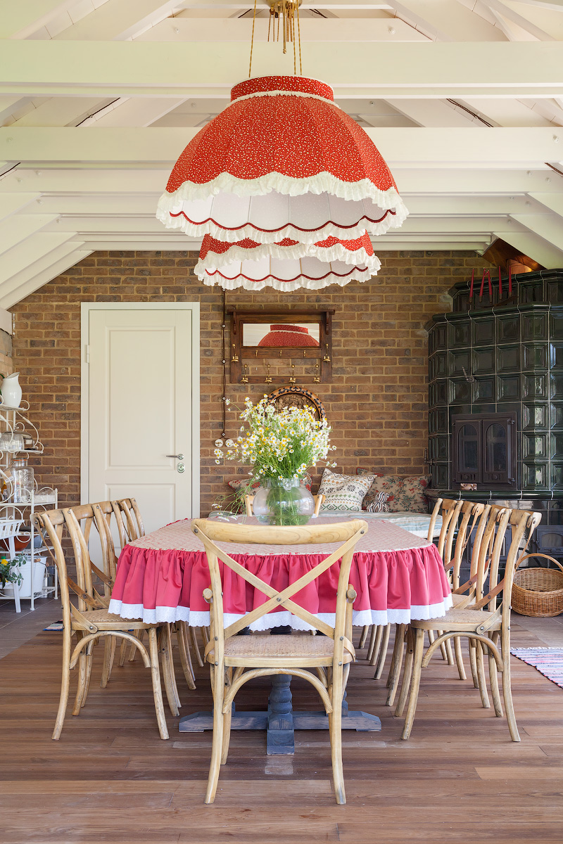 Фото интерьера, Столвая площадью 37 кв.м. в стиле Классическая. Проект Летняя столовая 7 - Коттедж на Киевском шоссе, Автор проекта: Архитекторы Петр Лукьянов