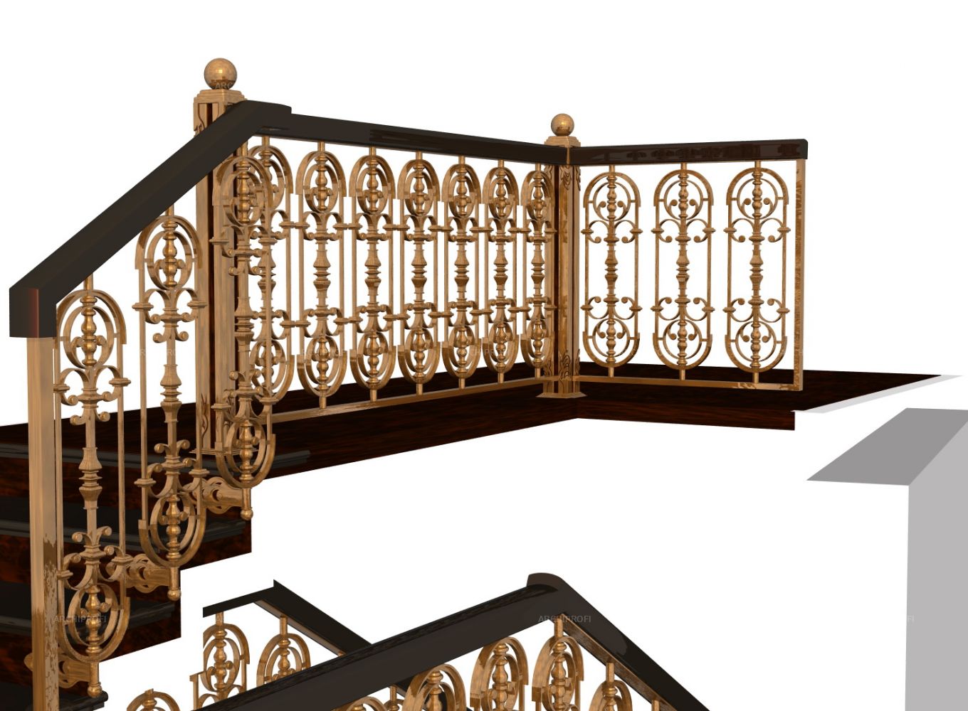 3D дизайна, Лестница, 03.05.2021/916057 - Проект ограждения лестницы, Автор проекта: Дизайнеры Владимир Елатонцев