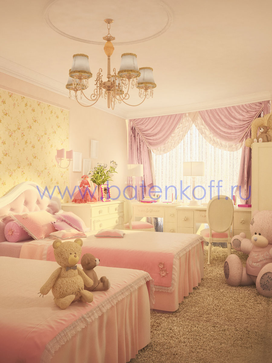 3D интерьера, Детская Проект Детская - Дизайн интерьера пентхауса на ул.Шейнкмана в ЖК Антарес, г.Екатеринбурге, Автор проекта: Дизайнеры Дмитрий Батеньков