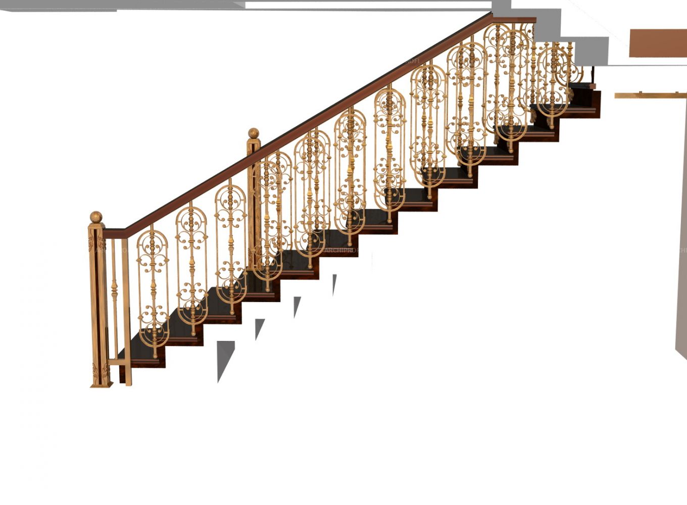 3D дизайна, Лестница, 03.05.2021/916042 - Проект ограждения лестницы, Автор проекта: Дизайнеры Владимир Елатонцев