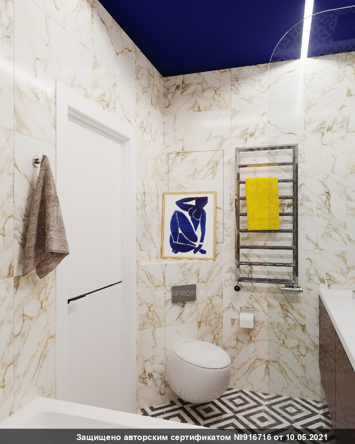 Графичный Soleray в ванной комнате. фото 3