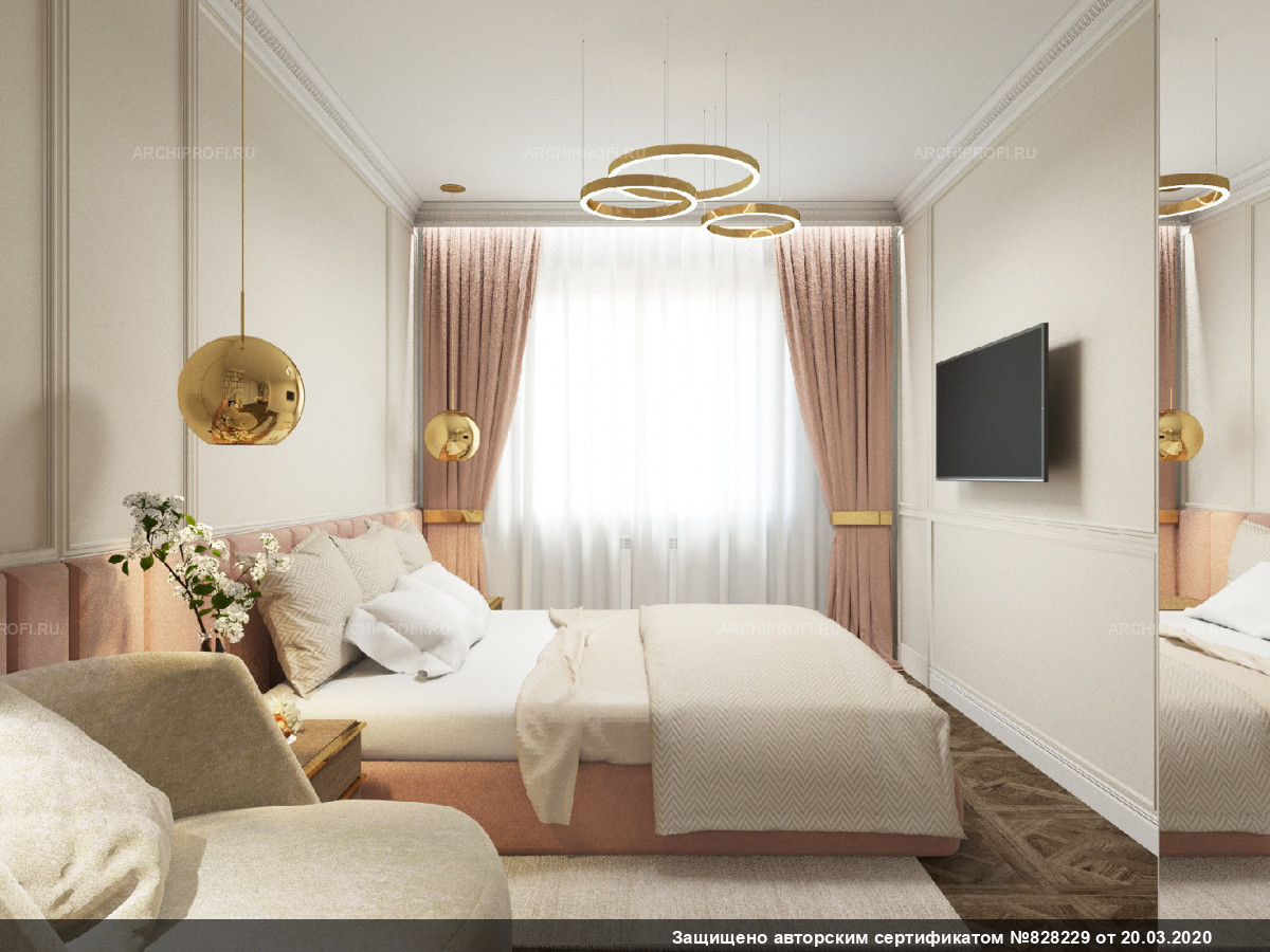 Элегантная спальня для проекта в г. Екатеринбург фото 5