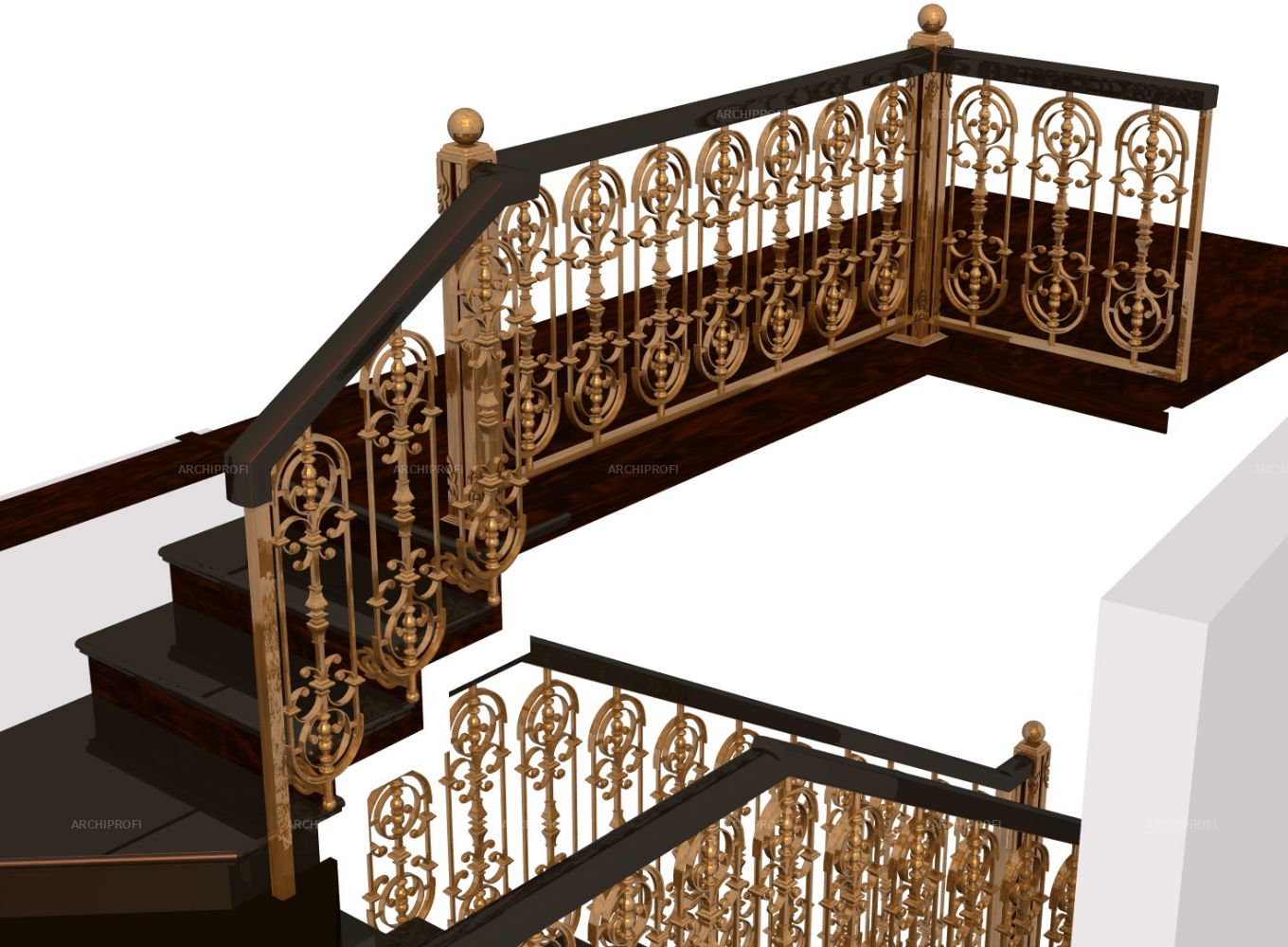3D дизайна, Лестница, 03.05.2021/916050 - Проект ограждения лестницы, Автор проекта: Дизайнеры Владимир Елатонцев