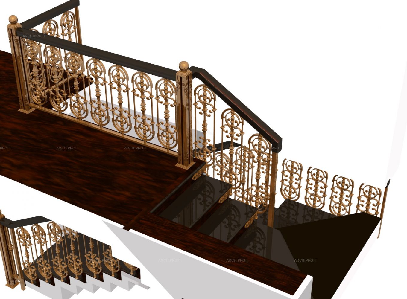 3D дизайна, Лестница, 03.05.2021/916052 - Проект ограждения лестницы, Автор проекта: Дизайнеры Владимир Елатонцев