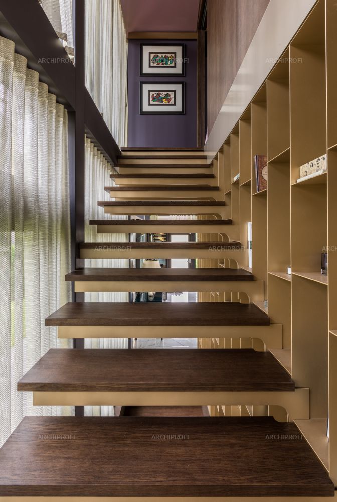 Фото интерьера, Лестница на 2 этаж Проект Лестница-стеллаж - PREMIUM LIVING AWARD_2020, Автор проекта: Дизайнеры Юлия Черкун