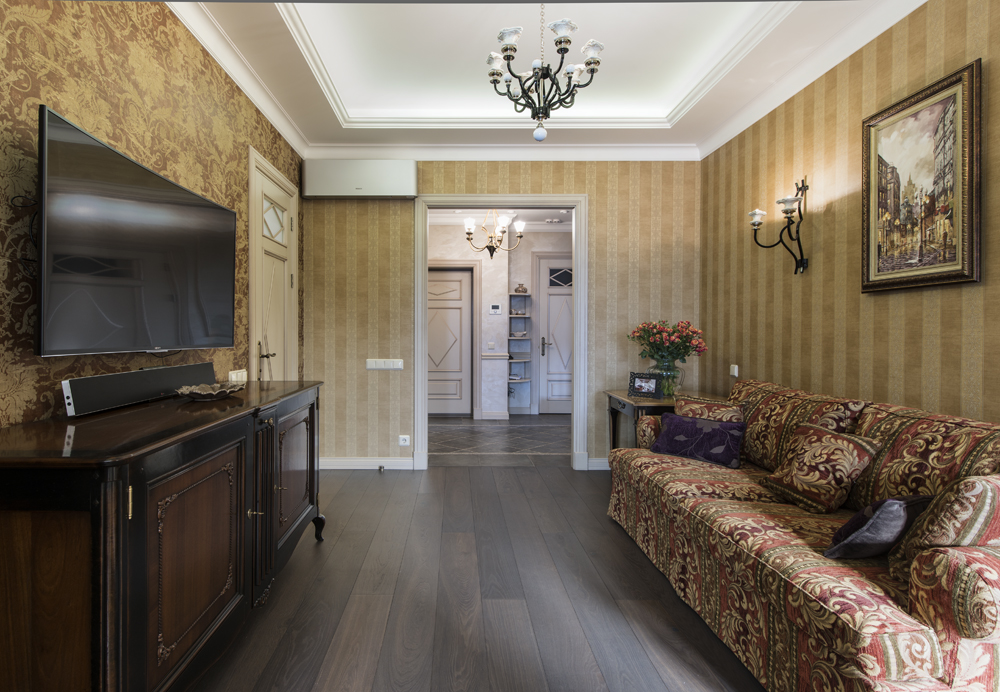 Фото интерьера, Комната отдыха площадью 13 кв.м. в стиле Классическая. Проект Квартира на Ленинском проспекте - Квартира на Ленинском проспекте, Автор проекта: Дизайнеры Светлана Галфаян
