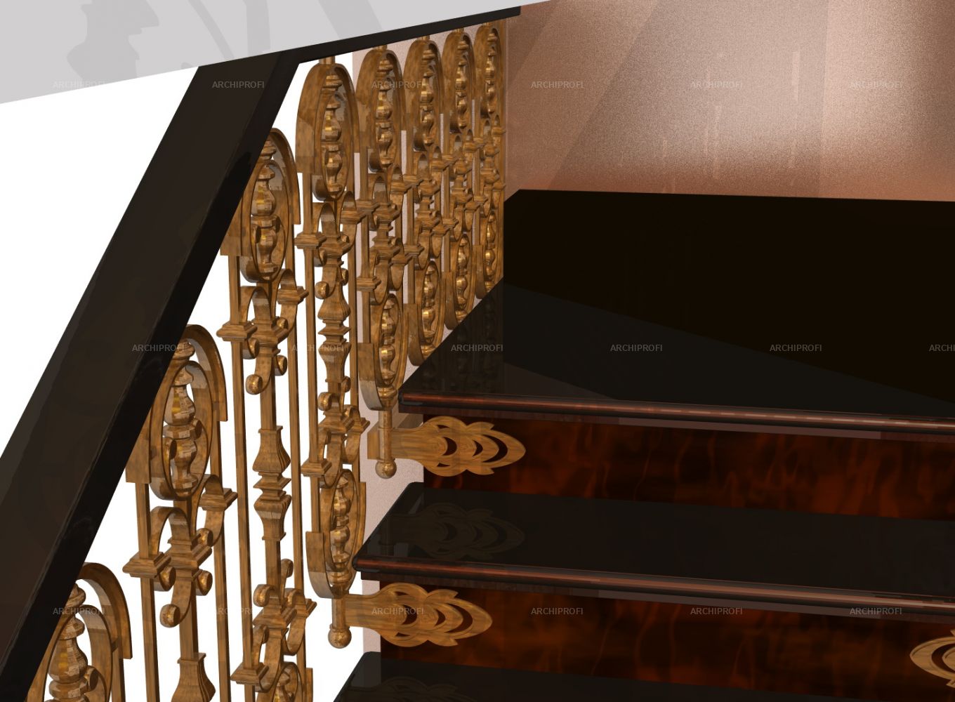 3D дизайна, Лестница, 03.05.2021/916048 - Проект ограждения лестницы, Автор проекта: Дизайнеры Владимир Елатонцев