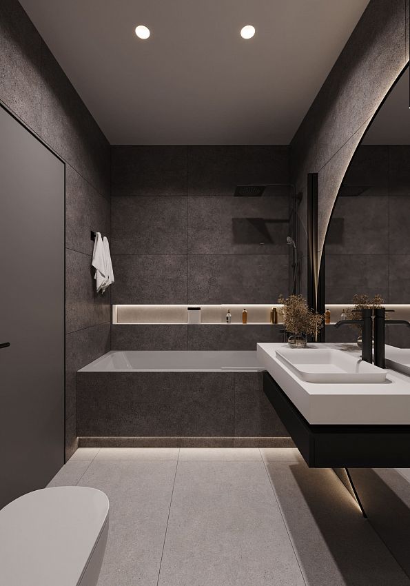 3D интерьера, ванная Проект 27.01.2023/982850 - квартира на Азина, Автор проекта: Инженер Наталья Торкунова