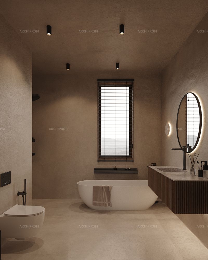 3D интерьера, Ванная комната Проект 19.11.2022/972954 - Дом в Сочи, Автор проекта: Дизайнеры Катерина Волковская