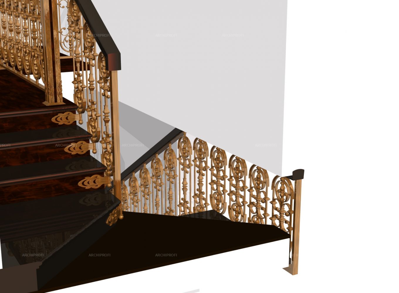 3D дизайна, Лестница, 03.05.2021/916059 - Проект ограждения лестницы, Автор проекта: Дизайнеры Владимир Елатонцев