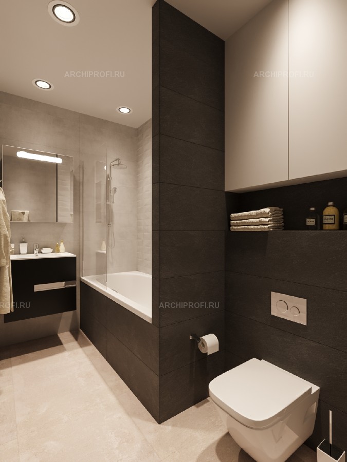 Лаконичная ванная комната в современном стиле