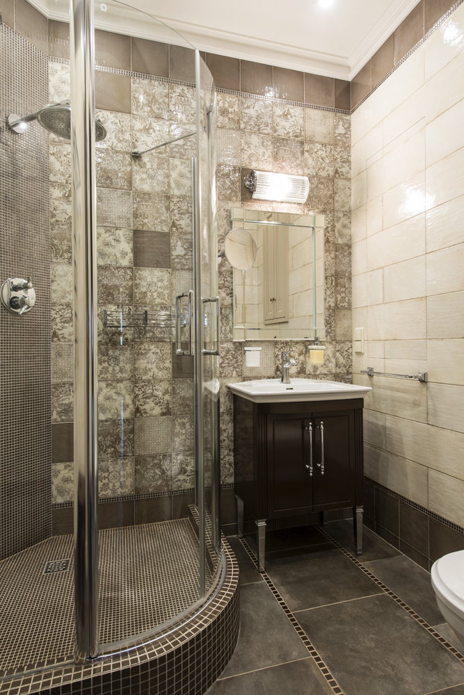 Фото интерьера, Санузел площадью 3 кв.м. в стиле Классическая. Проект Квартира на Ленинском проспекте - Квартира на Ленинском проспекте, Автор проекта: Дизайнеры Светлана Галфаян