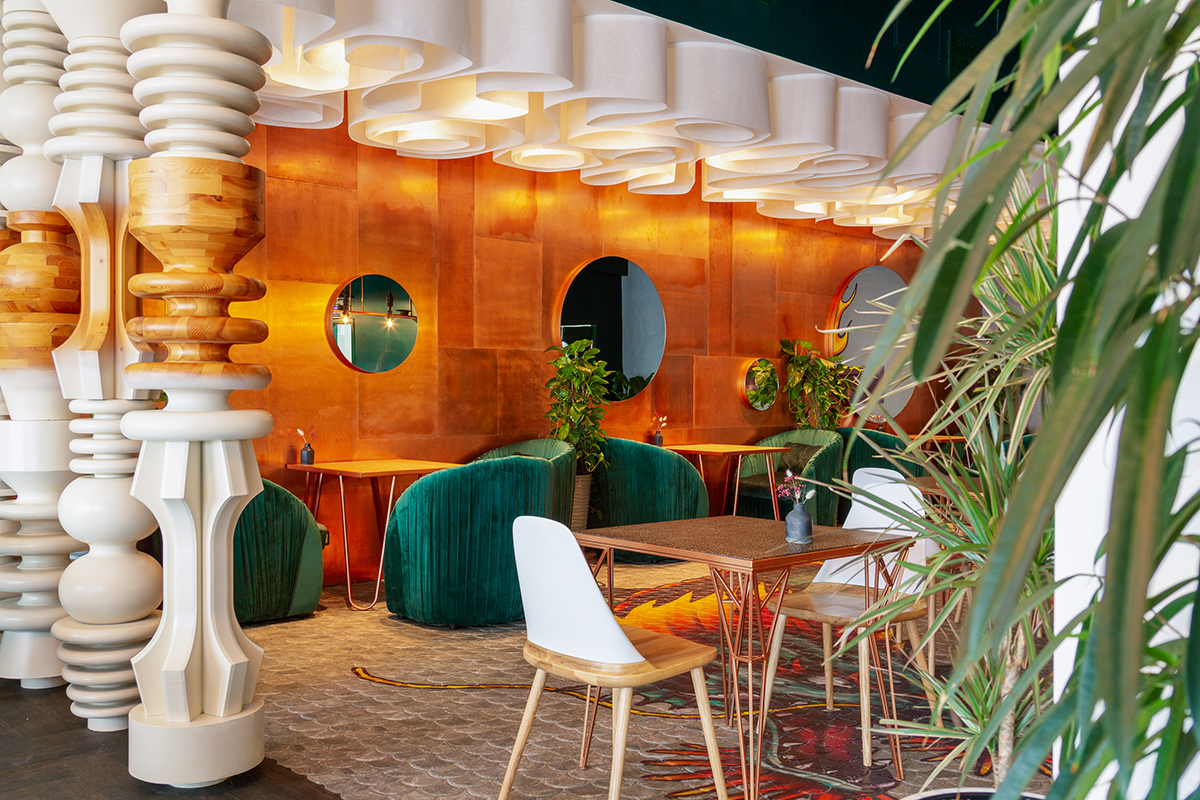 Детали интерьера, Фото, потолок, 14.02.2019/749568 - Дизайнерский потолок для ресторана в Иркутске, Автор проекта: Декораторы Оксана Ошмарина