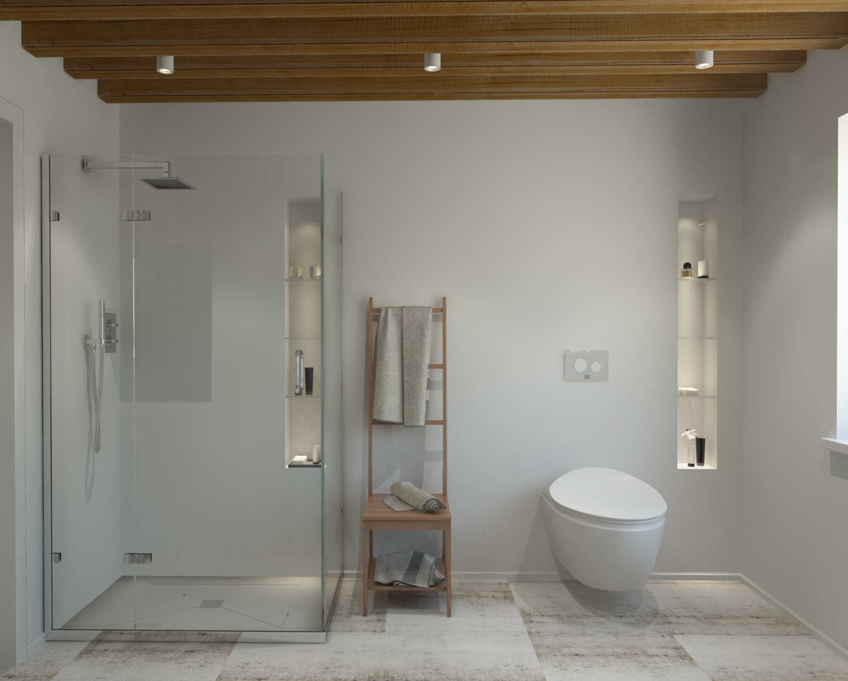 3D интерьера, Ванная комната площадью 9 кв.м. в стиле Минимализм. Проект 17.03.2015/409651 - Silence, Автор проекта: Дизайнеры Ольга Подольская