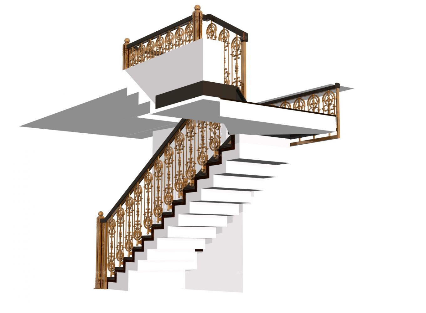 3D дизайна, Лестница, 03.05.2021/916064 - Проект ограждения лестницы, Автор проекта: Дизайнеры Владимир Елатонцев