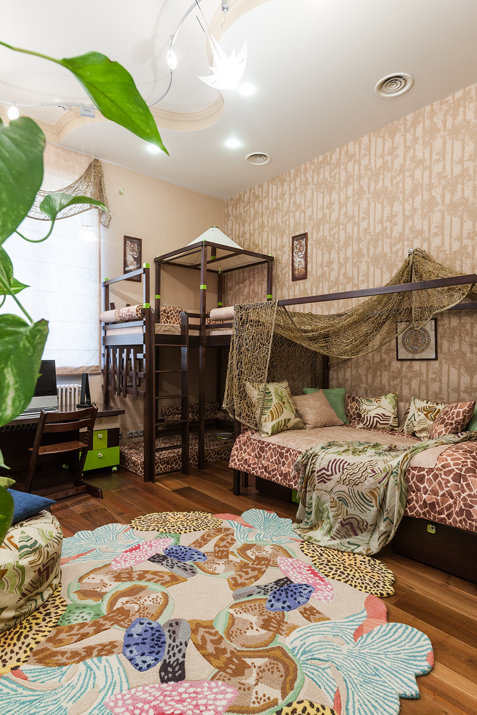 Фото интерьера, Детская комната площадью 23 кв.м. в стиле Сафари. Проект 07.12.2013/311058 - Domquot;№ 12-2014,Современный дом № 2-2015, Домquot; № 4-2015, Красивые дома №1-2017, Автор проекта: Дизайнеры Мария Абрамова