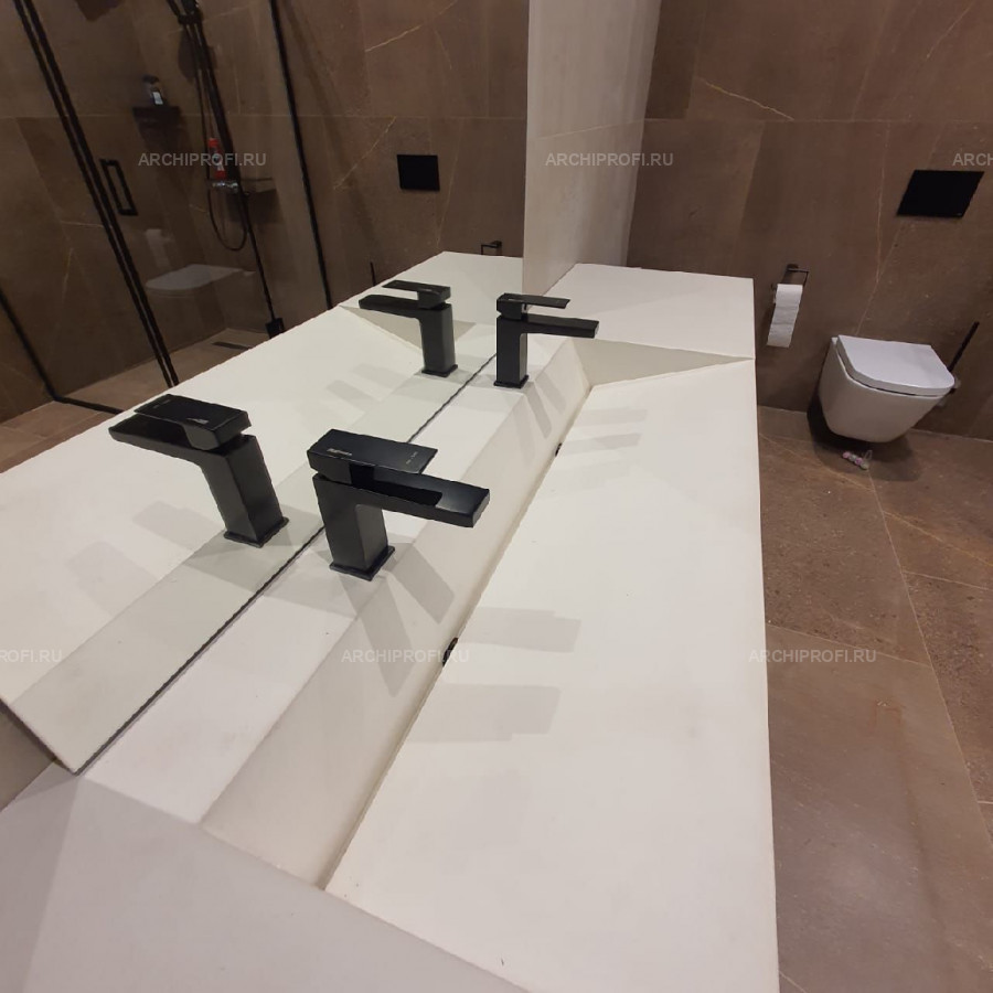 Комплект для ванной комнаты из бетона фото 2