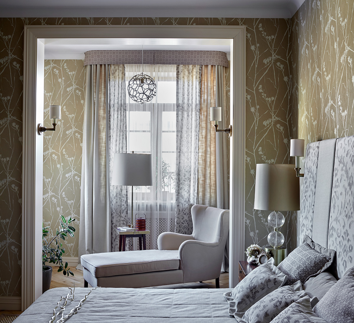 Фото в интерьере, Спальня, Спальня - Пространство стиля, Автор проекта: Дизайнеры Варвара Шабельникова