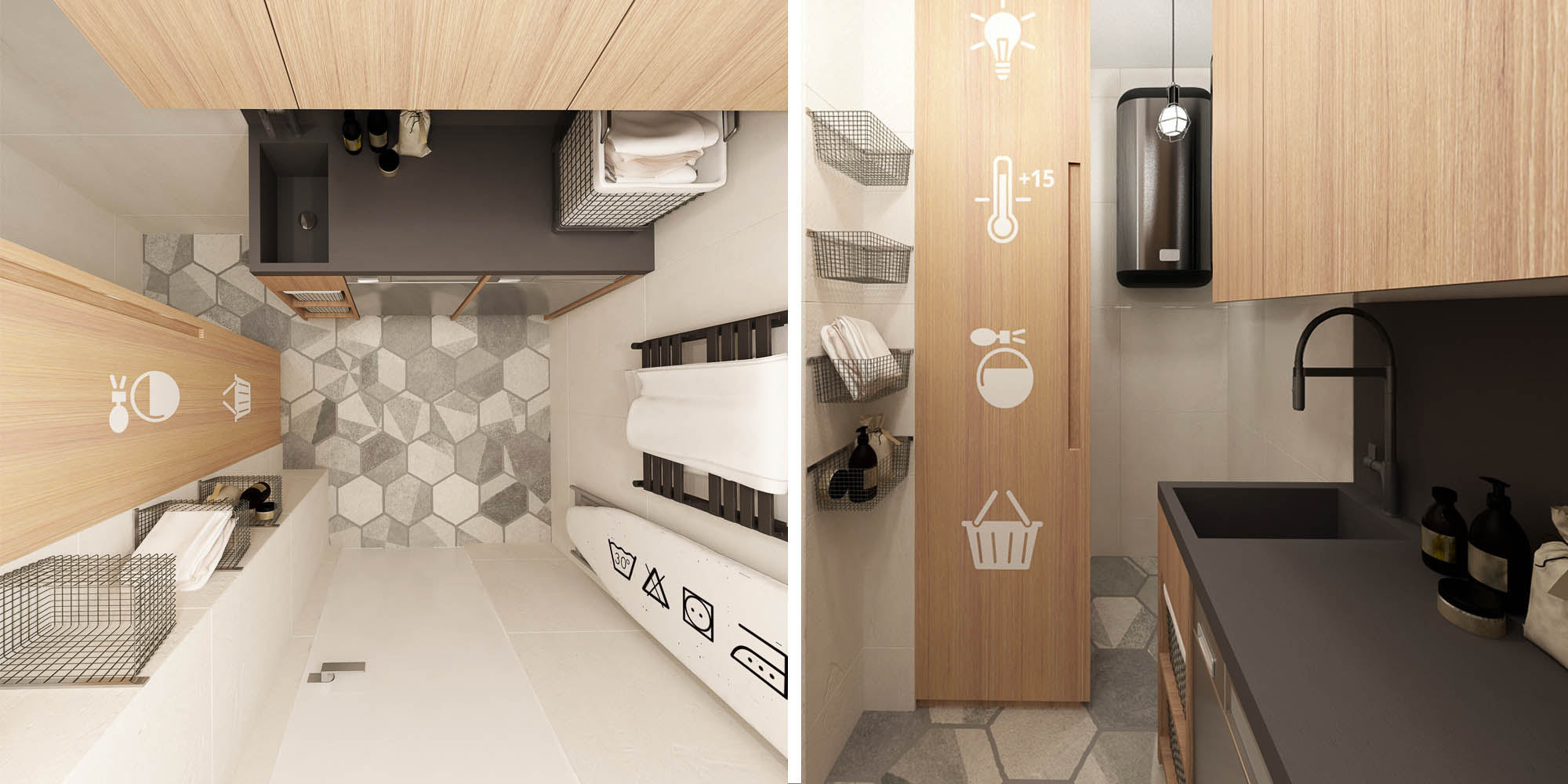 3D в интерьере, Хозяйственное помещение 3 кв.м., Lumiere 40 - Апартаменты Lumiere, Автор проекта: Архитекторы ART Studio Design Construction 