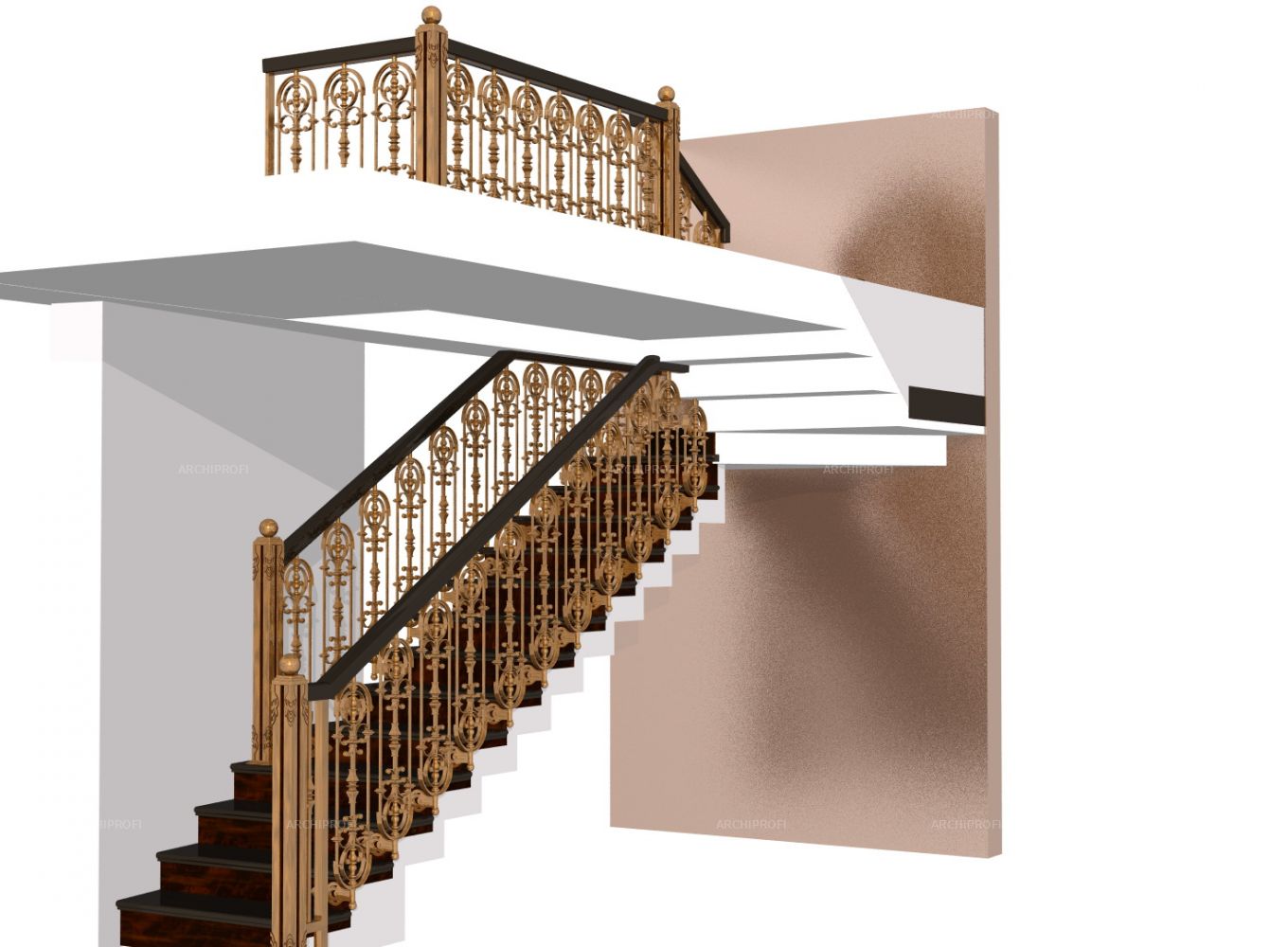 3D дизайна, Лестница, 03.05.2021/916061 - Проект ограждения лестницы, Автор проекта: Дизайнеры Владимир Елатонцев