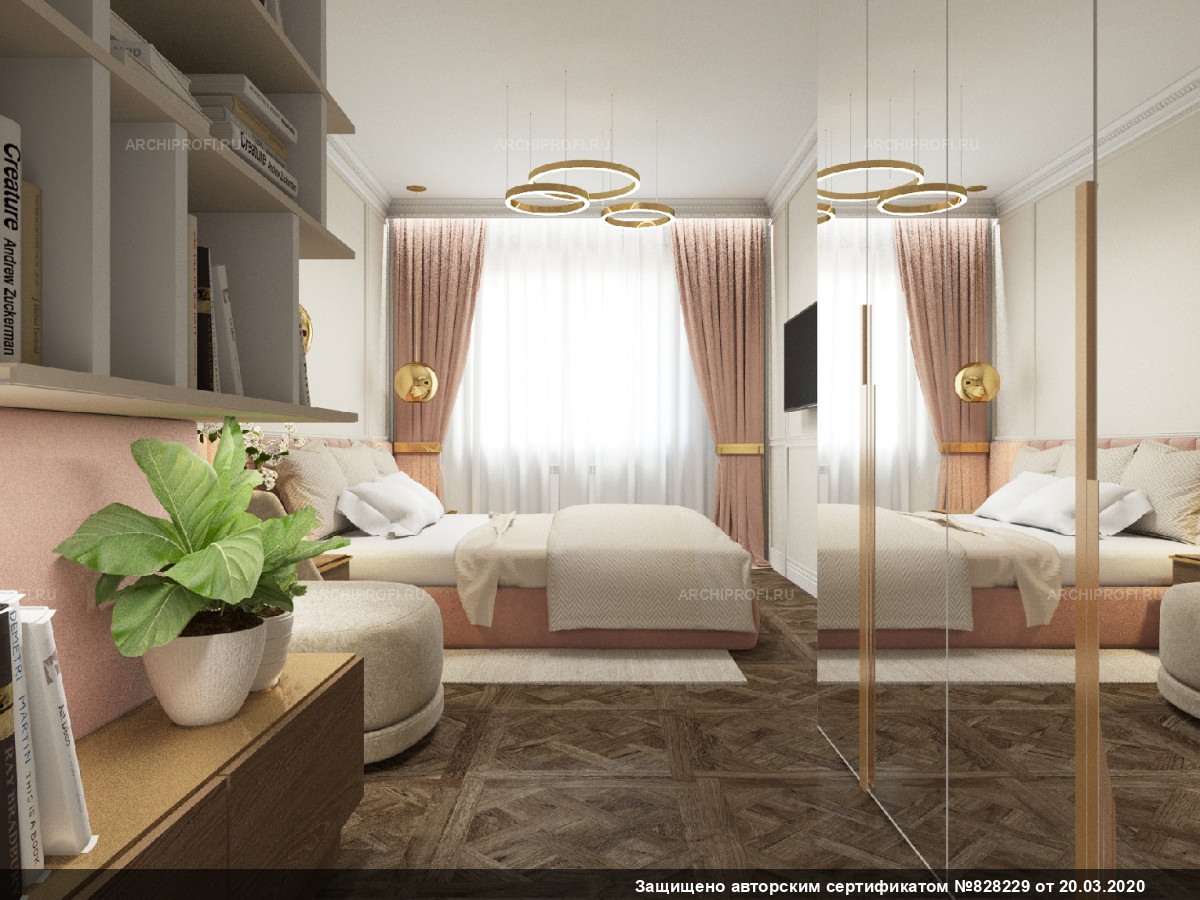 Элегантная спальня для проекта в г. Екатеринбург