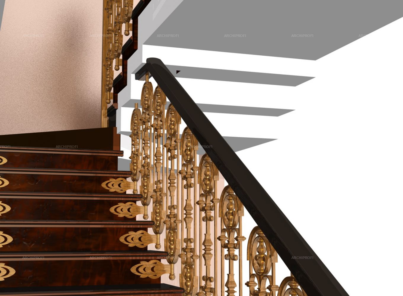3D дизайна, Лестница, 03.05.2021/916060 - Проект ограждения лестницы, Автор проекта: Дизайнеры Владимир Елатонцев
